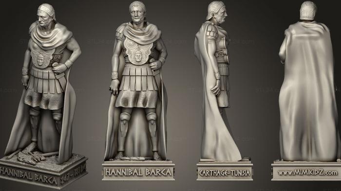 Statues antique and historical (Hannibal Statue, STKA_1410) 3D models for cnc